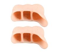 Acunny Almohadillas para los dedos para zapatos de punta, mangas de tres agujeros, un par de medias almohadillas, para mujeres y niñas para la práctica de ballet, la prueba de danza, la competición