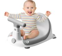 Acunny Asiento de bañera para bebé, asiento de baño para bebés, Taburete de ducha para niños, Cómodos asientos de bañera sin deslizamiento para bebés sentados con forma de motocicleta de dibujos