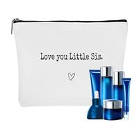 Acunny Best Sister Ever - Estuche de viaje para baño, bolsa de viaje - Mejor hermana de los tiempos, gran organizador regalos para hermanas - Regalos de cumpleaños, Te amo Hermana Pequeña, Se référer