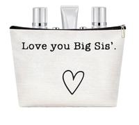 Acunny Best Sister Ever - Estuche de viaje para baño, bolsa de viaje - Mejor hermana de los tiempos, gran organizador regalos para hermanas - Regalos de cumpleaños, Te amo Gran Hermana, Se référer au