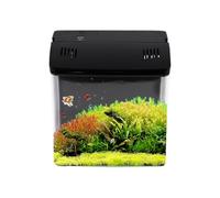 Acunny Betta Piscina para peces, pequeño acuario, decoración para escritorio, sala de estar, mesa de oficina, mascota para tortugas, acuaterrario