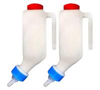 Acunny Botella de cordero | Dos botellas para corderos, herramienta de cría para animales pequeños con escala y mango