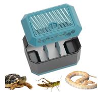 Acunny Caja de comida de serpiente, alimentador de cucarachas, transportador portátil de viaje de serpientes, reptiles, hábitat, criador de mascotas, jaula de transporte de tortugas transpirable para,