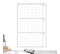 Acunny Calendario de pizarra blanca regrabable para la pared - programación permanente en la pared | Pizarra blanca de secado rápido para entradas de fecha ilimitadas con lista de tareas y área de