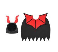 Acunny Capa de Vampiro para Perro, Disfraz de Capa para Perro - Capa y Sombrero de Vampiro Gato - Ropa de Bruja para Perros pequeños, medianos, Gatos, Cachorros, Disfraz de para Cosplay de Mascotas