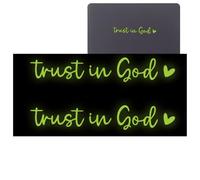 Acunny Confía en Dios Espejo Retrovisor Pegatinas Cristianas Accesorios Inscripción Trust In God, Mensaje Divines Drives Afirmación Para Vehículo