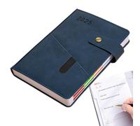 Acunny Cuaderno del planificador de eventos, Bloc de notas de cosas que hacer - Diario de cosas para hacer de cuero PU 2025 | Cuaderno portátil, Bloc de notas planificador de 365 días para negocios,