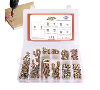 Acunny Elemento De Fijación Para Perno Roscado | Kit de Surtido de Arandelas para Muebles de Madera | Juego de Conectores de Pernos con Llave Allen para Contrachapado Paneles de Fibra Muebles