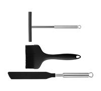 Acunny - Espátula para tortitas | 3 piezas Set Espátula con cepillo de | Utensilios de cocina resistentes al calor para desayuno, cocina hamburguesa preparación para comidas