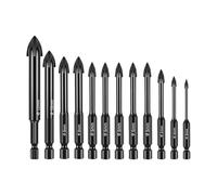 Acunny Forets,Juego De Brocas De Manga Hexagonal A Prueba De Golpes - Kit De Carburo Versátil Para Madera Metal Cerámica Pared Cemento Piedra