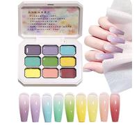 Acunny Gel de uñas color - Gel de uñas degradado semisólido | Herramienta de modelado y sello para diseños 3D para mujeres principiantes