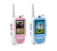 Acunny Intercomunicadores Recargables para Niños,con 4 Modos de Voz Disponibles,Walkie Talkies De Video para Exteriores - para Juego en Exteriores, Acampada, Navidad, Cumpleaños,