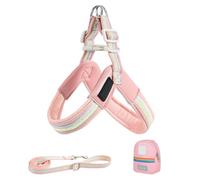 Acunny Juego de arnés y correa para perros, arnés ajustable para perros, práctica bolsa de almacenamiento, equipo antigiro para paseos, senderismo, parque, camping