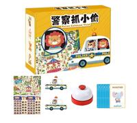 Acunny Juego de Mesa Interactivo,Juego Educativo para Atrapar Ladrones Y Aprendizaje | Juguetes Educativos 2 Jugadores para Niños Y Adultos con Actividades De Aprendizaje Y Desarrollo