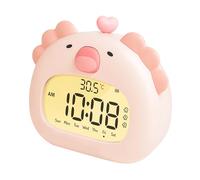Acunny Lámpara de noche con reloj - Lámpara de noche con función despertador | Luz nocturna Axolotl con 6 niveles de brillo para dormitorio, oficina, viajes y habitación infantil