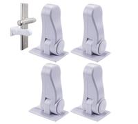 Acunny Manija de puerta prueba, cerradura de niño para manija de puerta, Cerradura de palanca Cerradura de manija de puerta, Cerraduras de gabinete de 4 piezas, cerradura de botón de puerta prueba