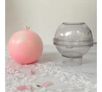 Acunny Molde de resina de esfera,Moldes para velas de acrílico transparente de 3,15 pulgadas duraderos | Moldes de resina transparente, molde de resina epoxi, moldes de esfera de bola redonda,