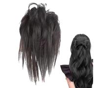 Acunny Piece de cabello de moño, moño de extensión de cabello,Costume elegante Wig Elastic - Bollos desordenados naturales, extensiones de cabello de cola de caballo para salir, vestir diariamente