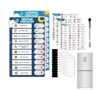 Acunny Pizarra planificadora de rutina diaria - Calendario visual Pizarra Planificadora Magnética | Tabla de tareas para la hora de acostarse para niños - Para el hogar, estudio, dormitorio, pizarra