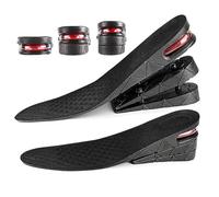 Acunny Plantillas de alto interés, manchas de altura para hombres - Inserciones acolchadas ajustables de 3 capas | Plantillas invisibles para aumentar la altura del talón de 2,56 pulgadas para