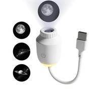 Acunny Proyector espacial | Luz de noche LED alimentada por USB, lámpara de proyección LED, en casa, cumpleaños, sueño, meditación, niños
