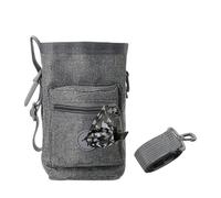 Acunny Pulgar para Perros, Soporte de regalo para Cachorros para Entrenamiento - Repetidor de merienda de Gran Capacidad Dispensador de Bolsa de integrada,Correa ajustable Recompensa, gris, Se