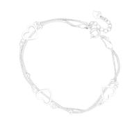 Acunny Pulsera De Corazón Para Mujeres,Joyas De Cadena Para Muñeca Con Motivo Amor - Accesorio De Ajustable Para Muñeca Para Amistad, Boda, Cumpleaños Y Regalos De Fiesta