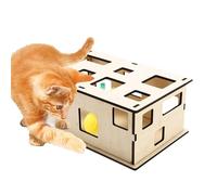 Acunny - Puzzle de comida para gatos, juguete de laberinto para gatos | Caja de juguetes educativa Multi-Trous para gatos, tabla de rascar Laberinto para gatos para aliviar el aburrimiento,