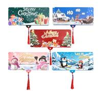 Acunny Soporte para dinero para sobres de Navidad, 5 unidades, monedero de papel como pieza central, 10 compartimentos para dinero en efectivo, para amigos, parejas, familia, novia, novio, hijo, hija