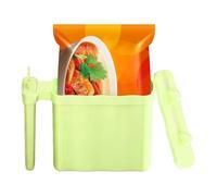 Acunny Soporte para taza de fideos - Vaso sin enjuague | Lindo cuenco de fideos instantáneo con diseño de orejas de gato, drenaje, tenedor y asa, para dormitorio universitario apartamento cocina