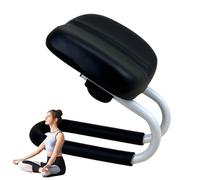 Acunny Taburete de oración, taburete de meditación, estructura de metal, tabla de yoga, altura ajustable, asiento de banco, funda para piernas sin deslizamiento, soporte para la cadera, accesorio de