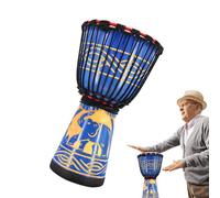 Acunny Tambor de la mano de Bongo, tambor de Bongo | 8 pulgadas de tambor de mano multicolor tallado a mano - Instrumentos de percusión, decoración musical artística para clases de música,