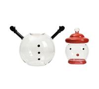 Acunny Tarro De Dulces De Navidad | Contenedor de Muñeco de Nieve con Tapa | Tarros Decorativos para Alimentos para Fiestas Banquetes Boda Decoraciones de Mesa y Salones