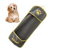 Acunny Toalla seca para perros - Toalla ultra absorbente con asas para mascotas - Accesorios para limpieza, masaje, cuidado, baño, ducha y baño, secado rápido, limpieza masajista