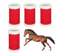 Acunny Vendas para Caballos, Vendas estables, Vendajes estables, Jinetes, piernas, Caballos, piernas, Falda Baja, Rojo, Disfraz de Navidad con diseño de Copo de Nieve, Mantiene Las piernas