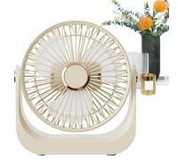 Acunny Ventiladores Pequeños Para Dormitorio - Ventilador Pequeño de Escritorio con Aire Potente,3 Velocidades Ajustables, Circulador Silencioso Recargable Portátil Para Pared Escritorio Y Viaje Con
