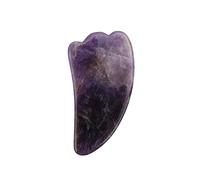 Acupoint Amatista Guasha Tablero Púrpura Jade Stone Colorido Raya Cuerpo Masaje de placa de raspador-cuerno sin caja