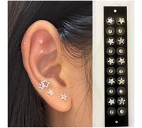 Acupuncture Ear Seeds Perlas Desechables Multiusos con Mapa de Puntos de Acupuntura para Principiantes Herramientas de Alivio Facial para el Equilibrio y el Bienestar (J)