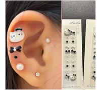 Acupuncture Ear Seeds Perlas Desechables Multiusos con Mapa de Puntos de Acupuntura para Principiantes Herramientas de Alivio Facial para el Equilibrio y el Bienestar (G)