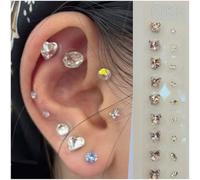 Acupuncture Ear Seeds Perlas Desechables Multiusos con Mapa de Puntos de Acupuntura para Principiantes Herramientas de Alivio Facial para el Equilibrio y el Bienestar (F)