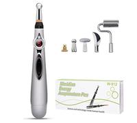 Acupuntura Masaje Pen - Pluma de la acupuntura masajeador de cuerpo eléctrico Meridian Energy con 5 cabezales de masaje