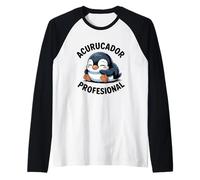 ACURRUCADOR Profesional Pinguino Bebe Abrazandose Solo Camiseta Manga Raglan