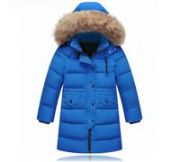 Acuryx Abrigo Largo Invierno para Niño Niña Chaqueta Plumas con Capucha Ropa de abrigo de Invierno Caliente Acolchada Largo 4-5 Años