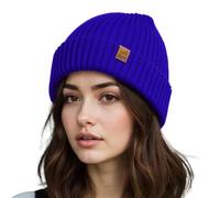 ACUSHLA Gorro de invierno impermeable, resistente al viento, elástico, suave, con forro polar grueso, regalos para hombres/mujeres/ella/él, Klein Azul, Talla única