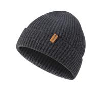 ACUSHLA Gorro de lana merino 100 % para hombre y mujer, gorro de invierno de punto, unisex, para clima frío, gris oscuro, M/L