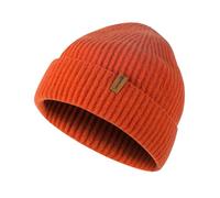 ACUSHLA Gorro de lana merino 100 % para hombre y mujer, gorro de invierno de punto, unisex, para clima frío, Naranja, Medium / Large