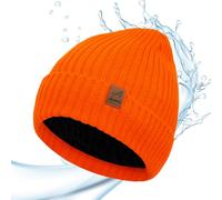 ACUSHLA Gorro impermeable a prueba de viento, gorro de invierno cálido unisex gorro de invierno gorro de punto elástico suave gorro de lana con puños y forro cálido grueso regalo para novia hombres