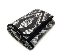 ACUSHLA Manta Cálida de Lana de Merino, Manta para el Salón, Color Gris Bohemio (160 x 220 cm), Ideal para el Sofá y Camping al Aire Libre, Todas las Estaciones