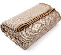 ACUSHLA Manta de Lana de Merino, cálida y acogedora, Lavable, Manta Grande, Ideal para Camping al Aire Libre, Todas Las Estaciones, Adecuada para 3,68 lbs, 200 x 160 cm (Amarillo cálido)