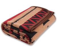 ACUSHLA Manta de lana merina, manta de sofá super suave de 160x200cm, manta grande y cálida de ganchillo para invierno (color marrón ardiente)